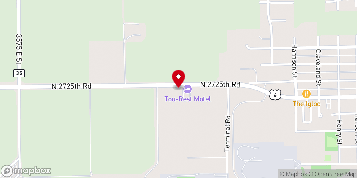 Map showing location of St. Bede Abbey Tailor Shop
