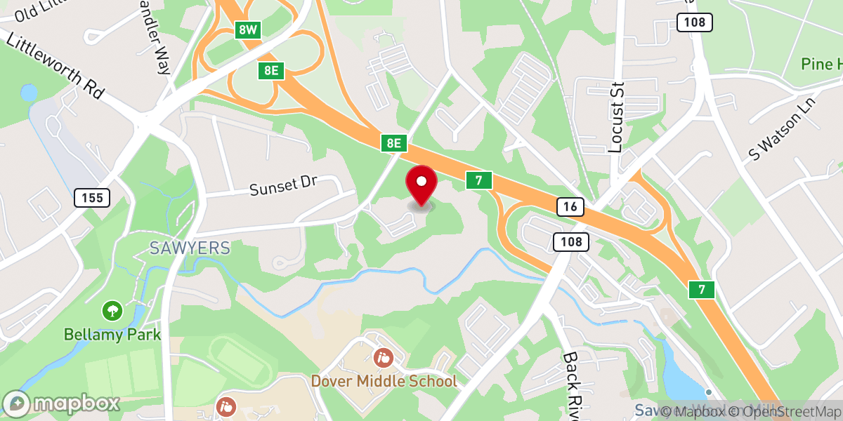 Map showing location of Saint John's Methodist Church