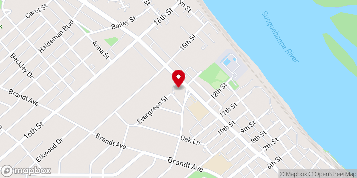 Map showing location of St Theresa Roman Catholic Church