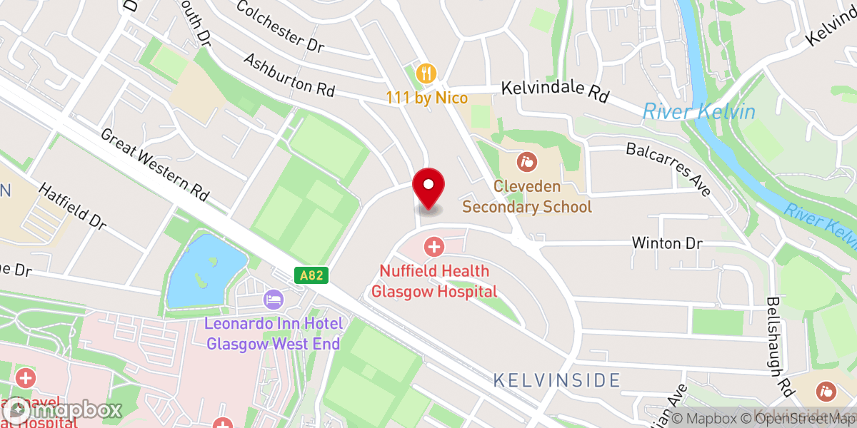 Map showing location of St John's Renfield Church