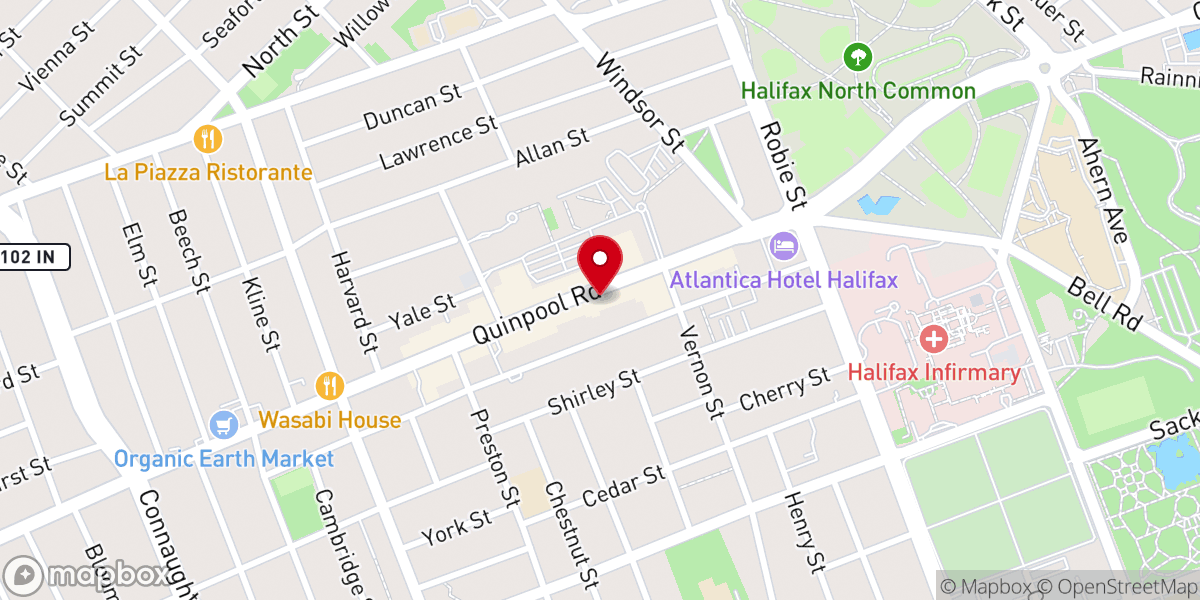 Map showing location of CoWork Halifax