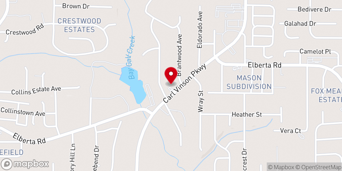 Map showing location of Word of Life Worship Center