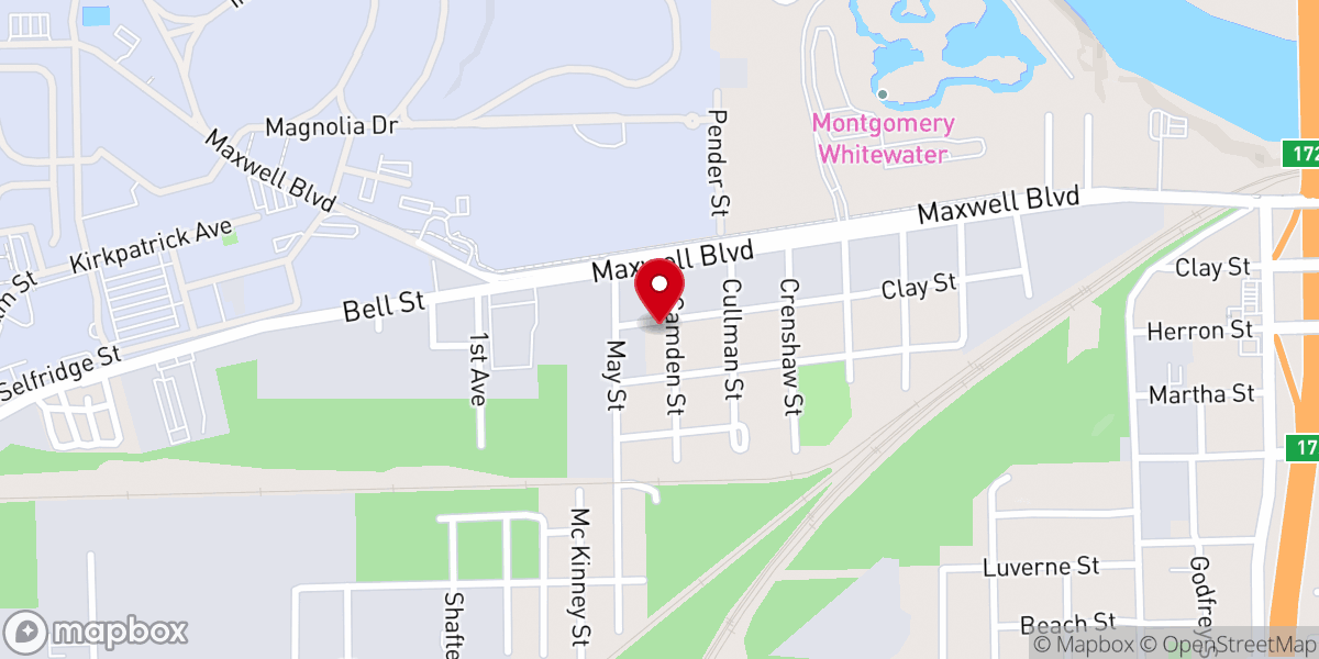 Map showing location of Seventh Avenue Baptist Church