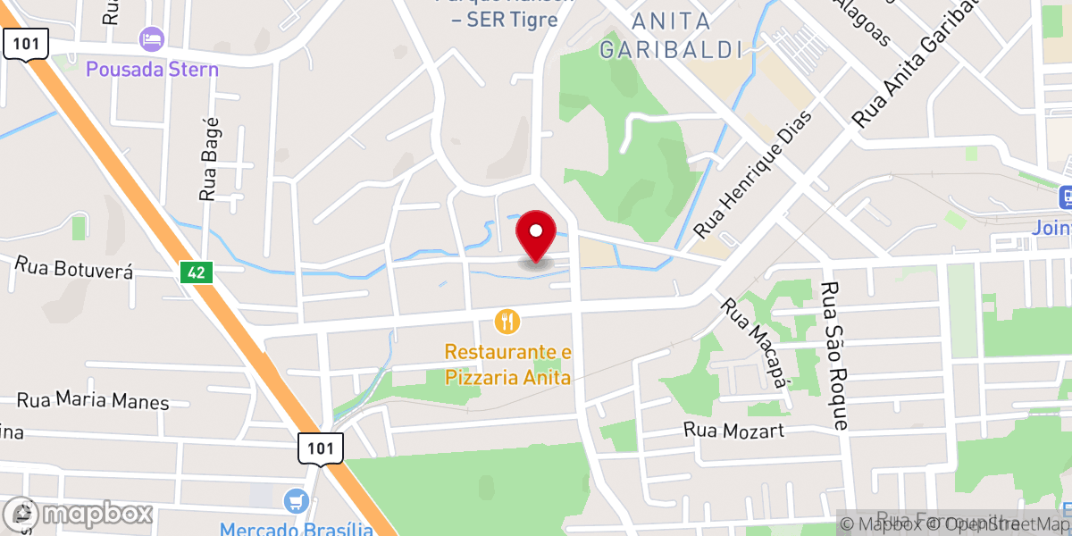 Map showing location of Paróquia São José Operário - Comunidade Matriz