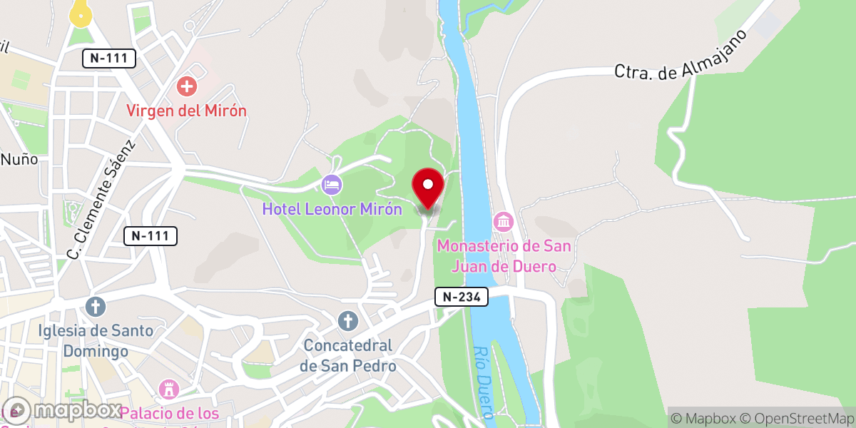 Map showing location of Restos de la Iglesia de San Agustín el Viejo