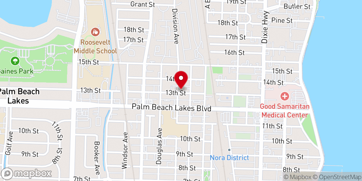 Map showing location of St Thomas Church-God In Christ