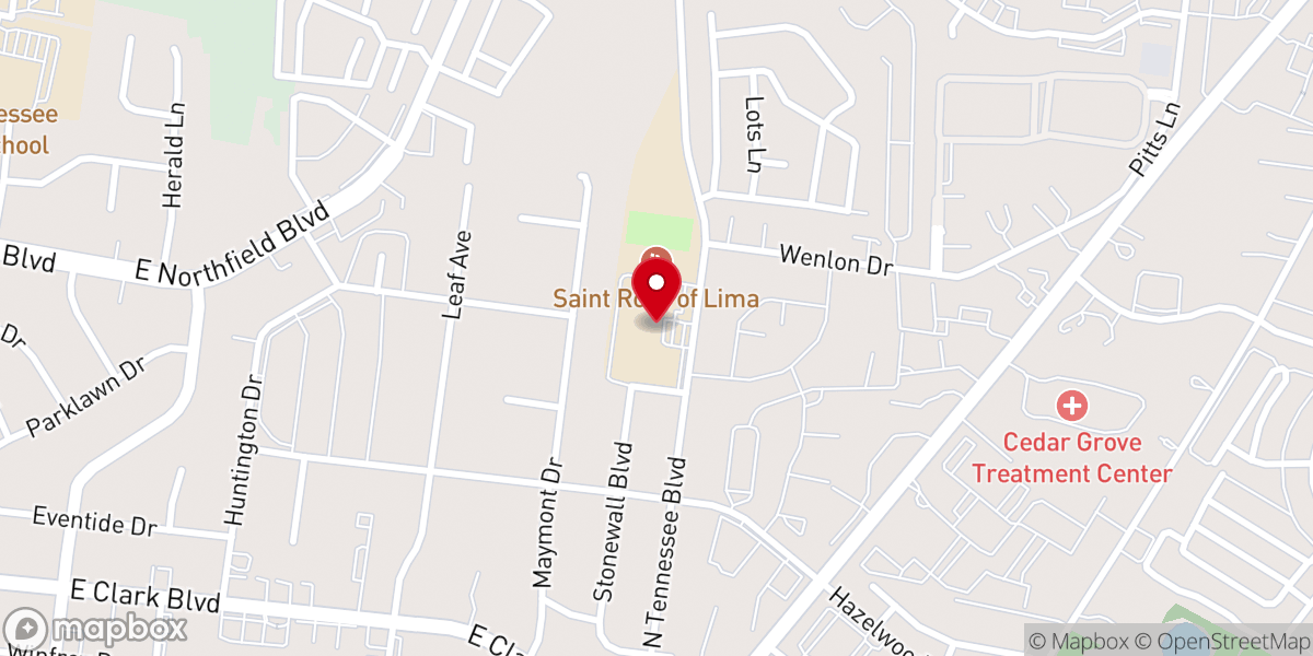 Map showing location of Saint Rose of Lima Catholic School