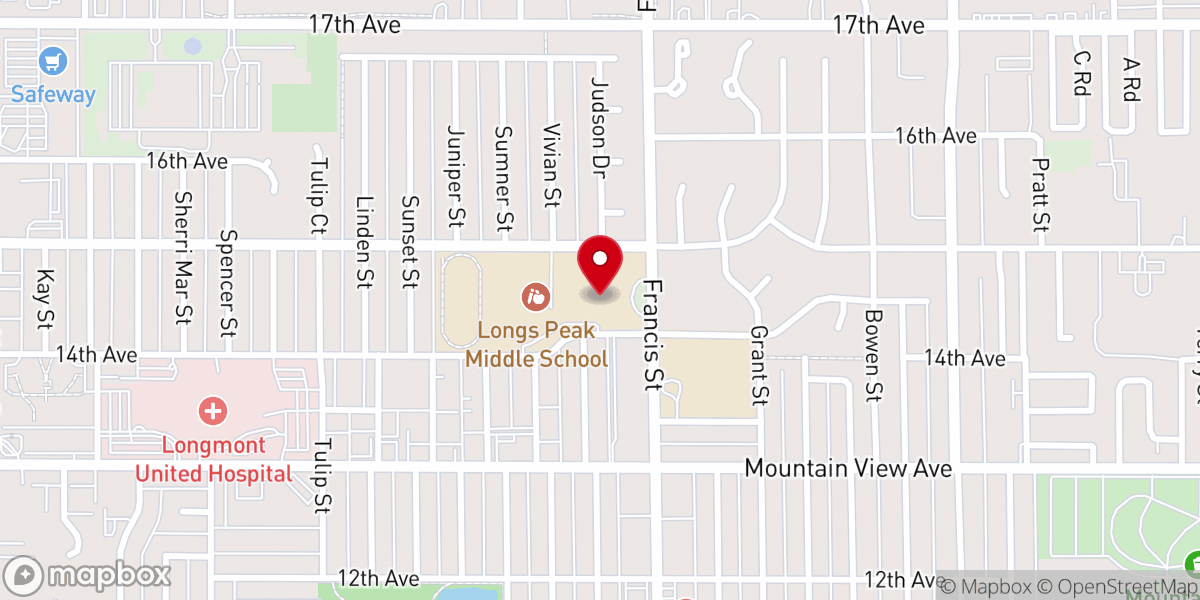 Map showing location of Redeemer Longmont
