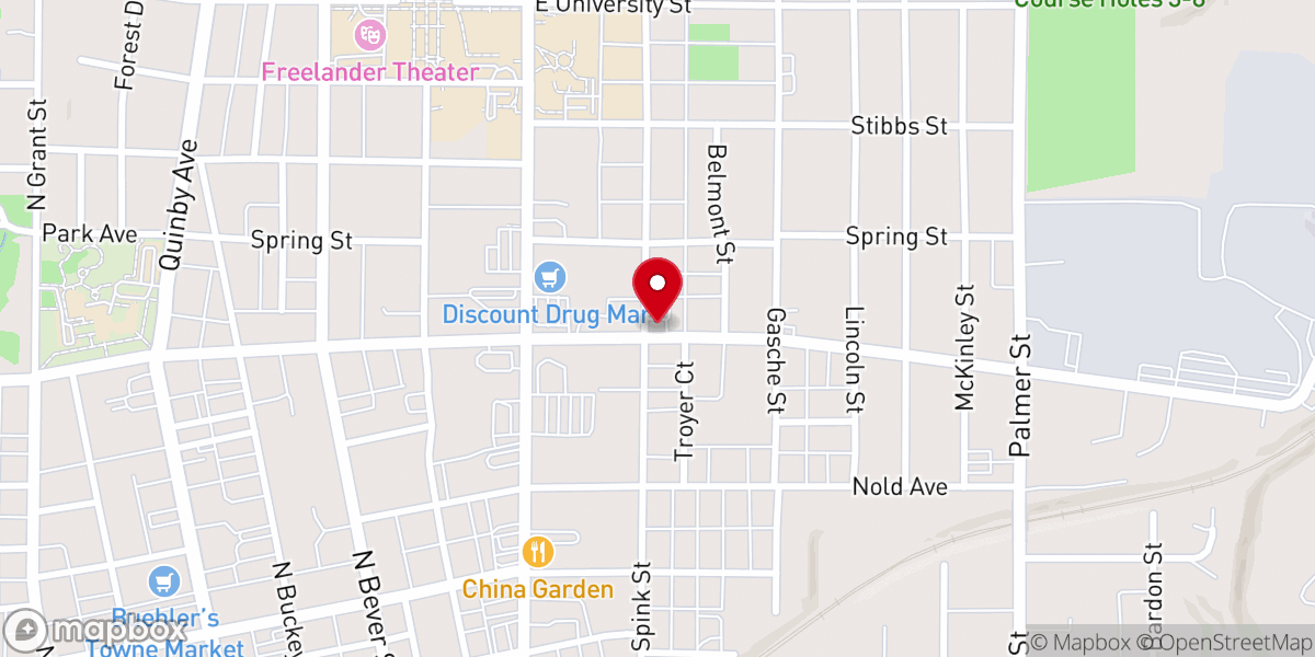 Map showing location of Living Water Fellowship