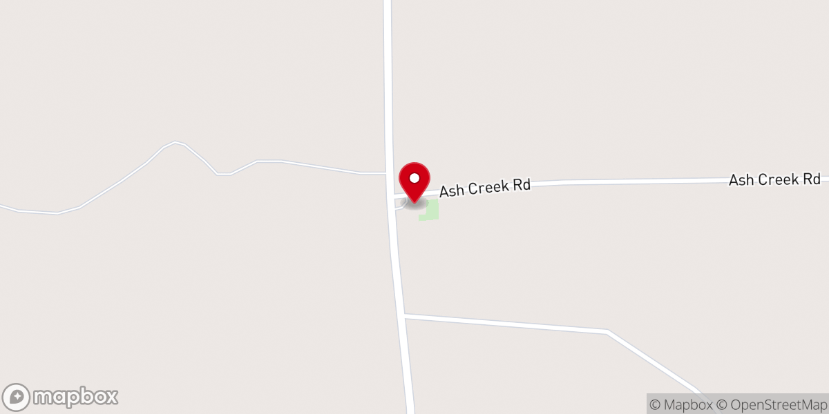 Map showing location of Bougahoma Baptist Church
