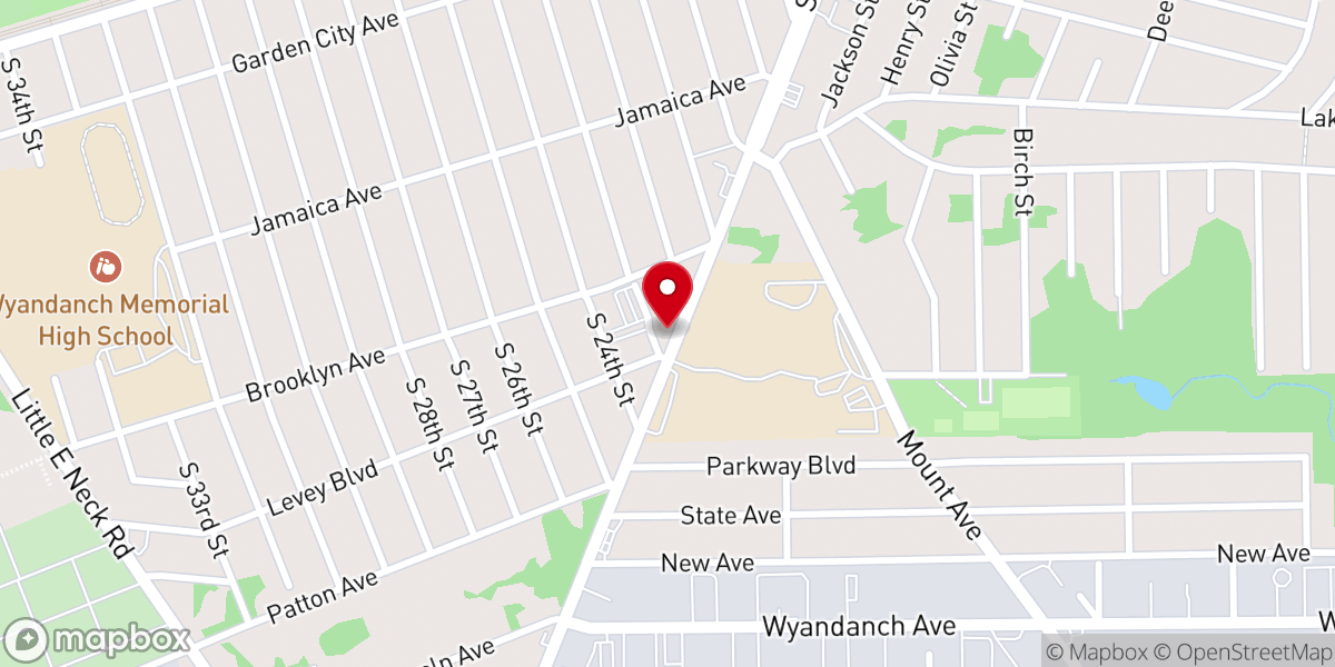 Map showing location of Our Lady of the Miraculous Medal Church