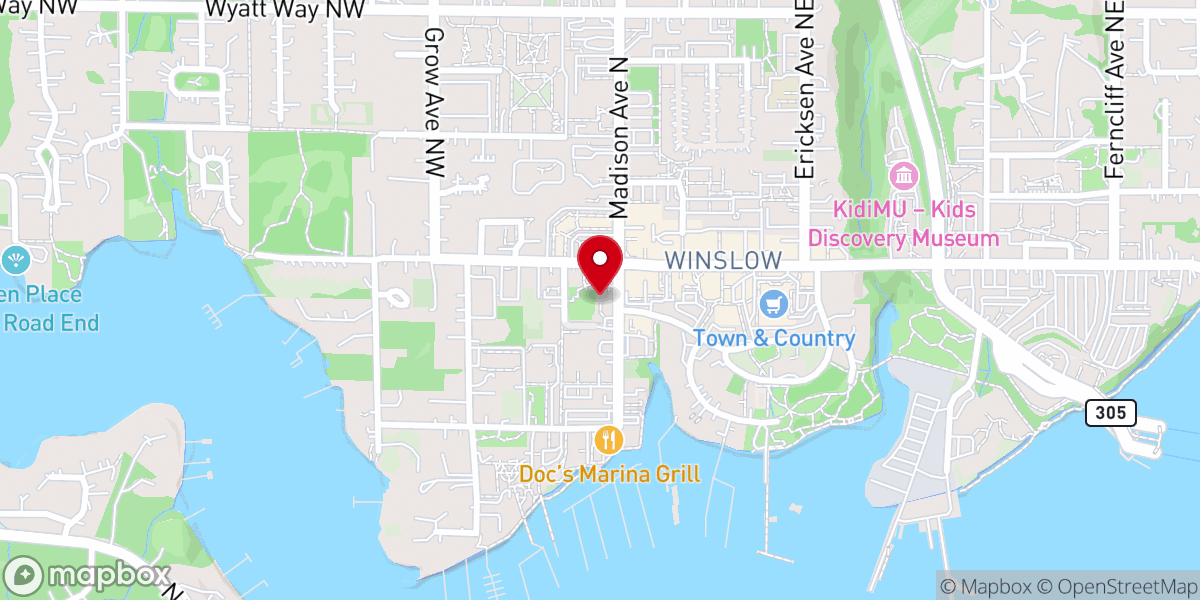 Map showing location of Eagle Harbor Congregational