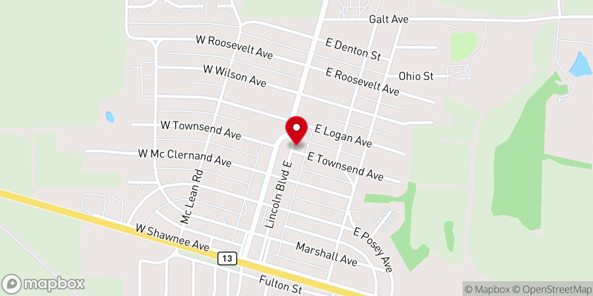 Map showing location of Emmanuel United Methodist Church