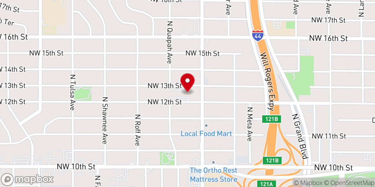 Map showing location of Portland Avenue Baptist Church
