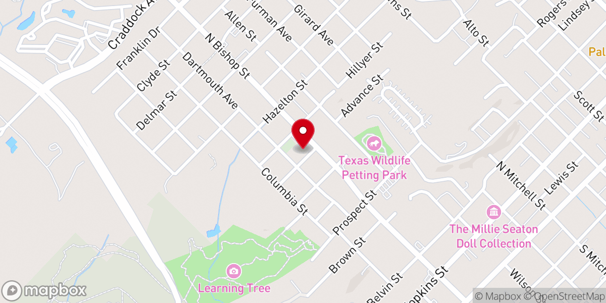 Map showing location of Westover Baptist Church