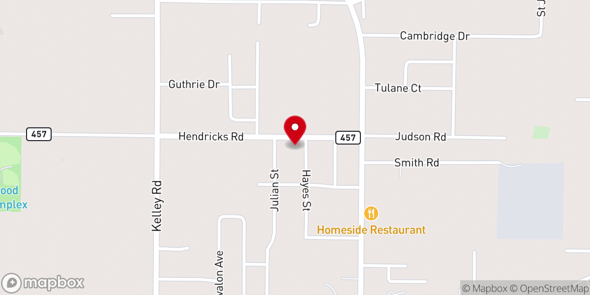 Map showing location of Underwood Heights Church of Christ