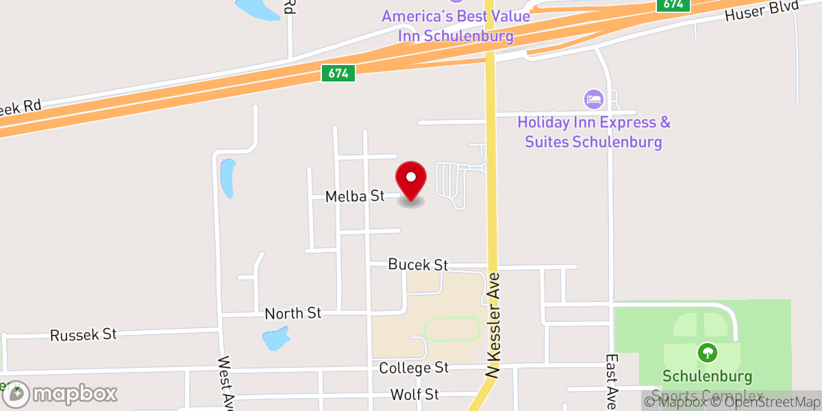 Map showing location of First Baptist Church