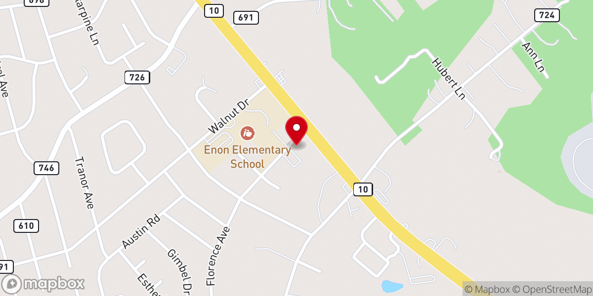 Map showing location of Bermuda Hundred United Methodist Church