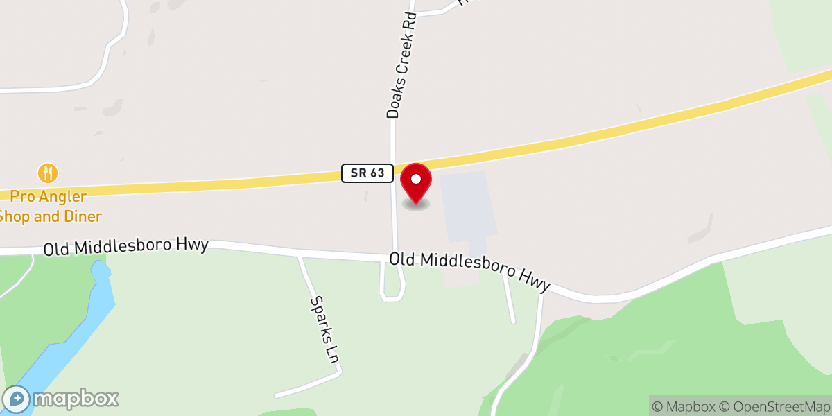 Map showing location of Liberty Baptist Church