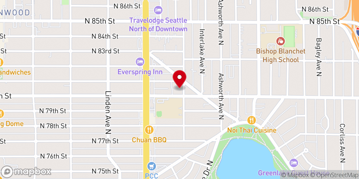 Map showing location of Bethany Community Church