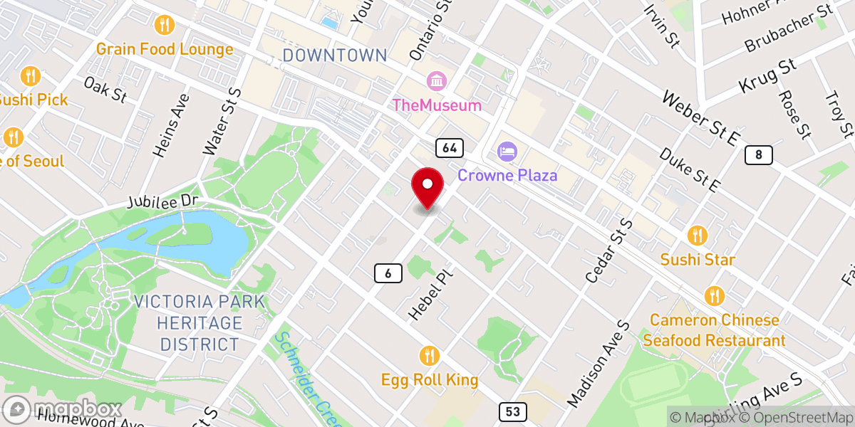 Map showing location of Benton Street Baptist Church
