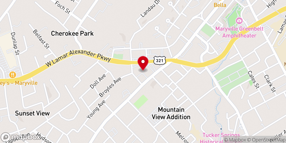 Map showing location of New Providence Presbyterian Church