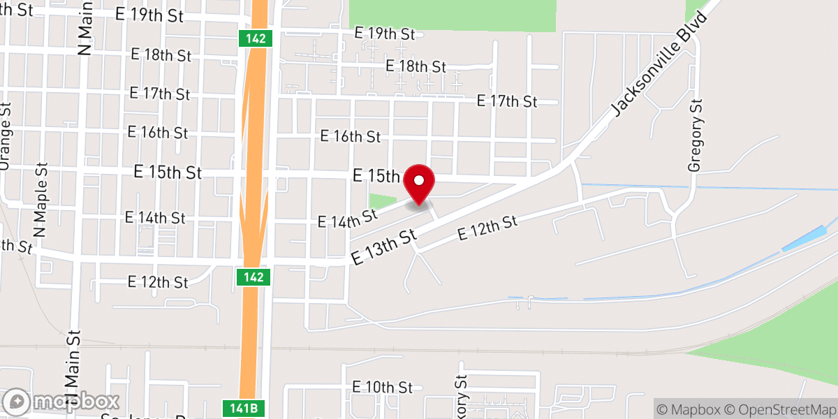 Map showing location of Samaritan Hill Missionary Baptist Church