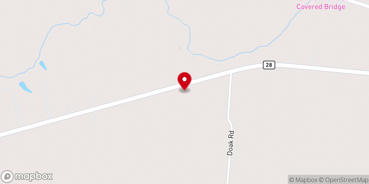 Map showing location of Martinsville Friends Church