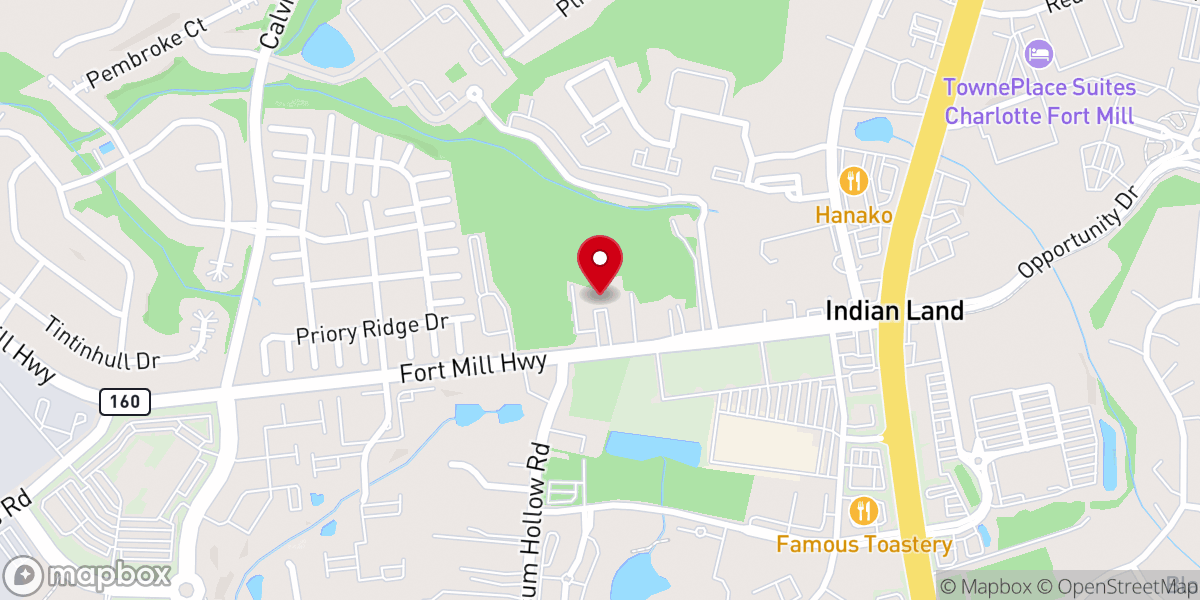 Map showing location of Pleasant Hill United Methodist Church