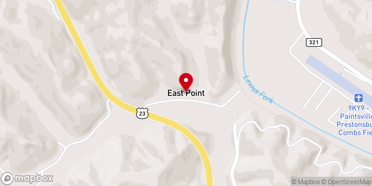 Map showing location of East Point