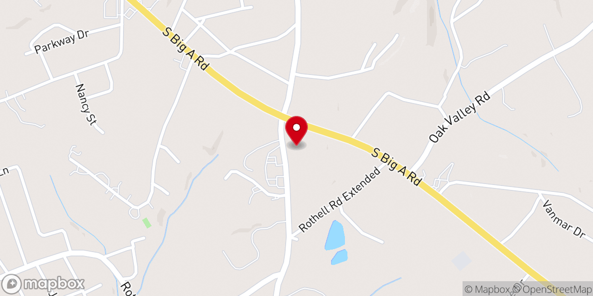 Map showing location of Ebenezer Baptist Church