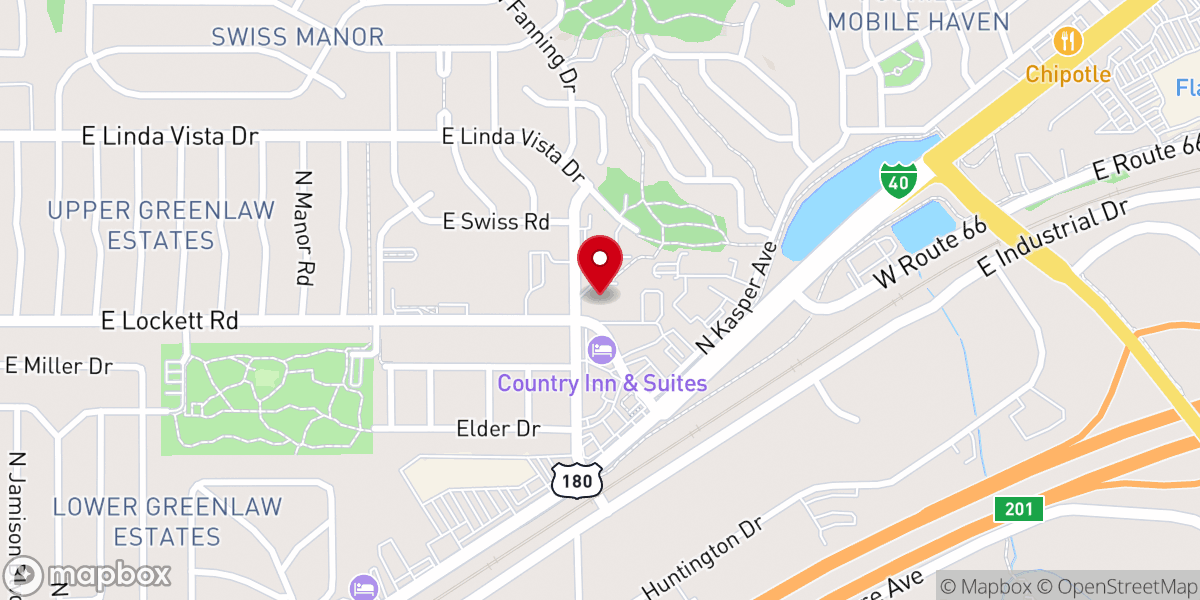 Map showing location of Life Church of Flagstaff