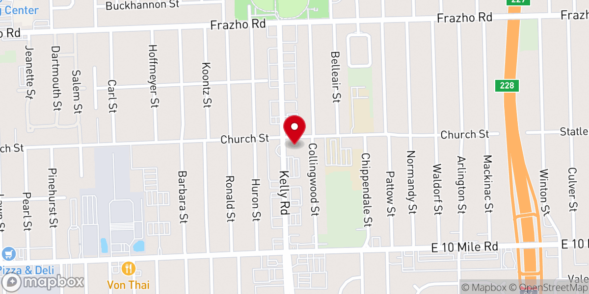 Map showing location of Christ Community Church