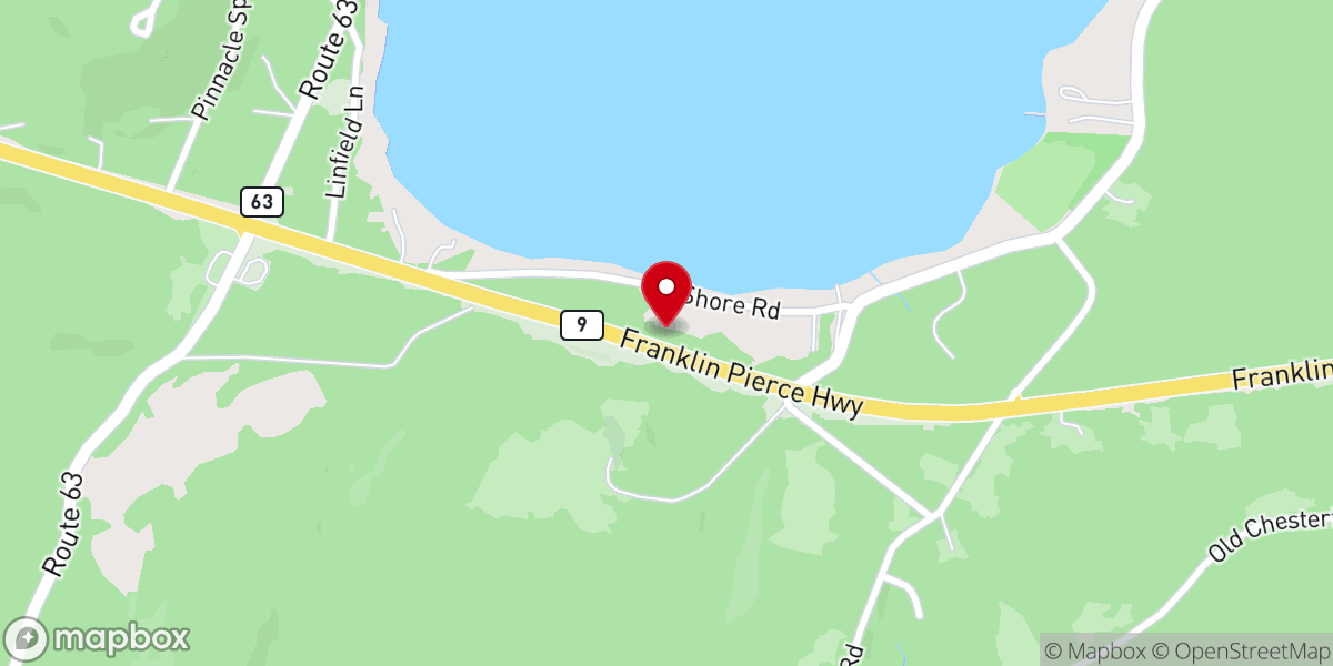 Map showing location of The Cottages at Spofford Lake