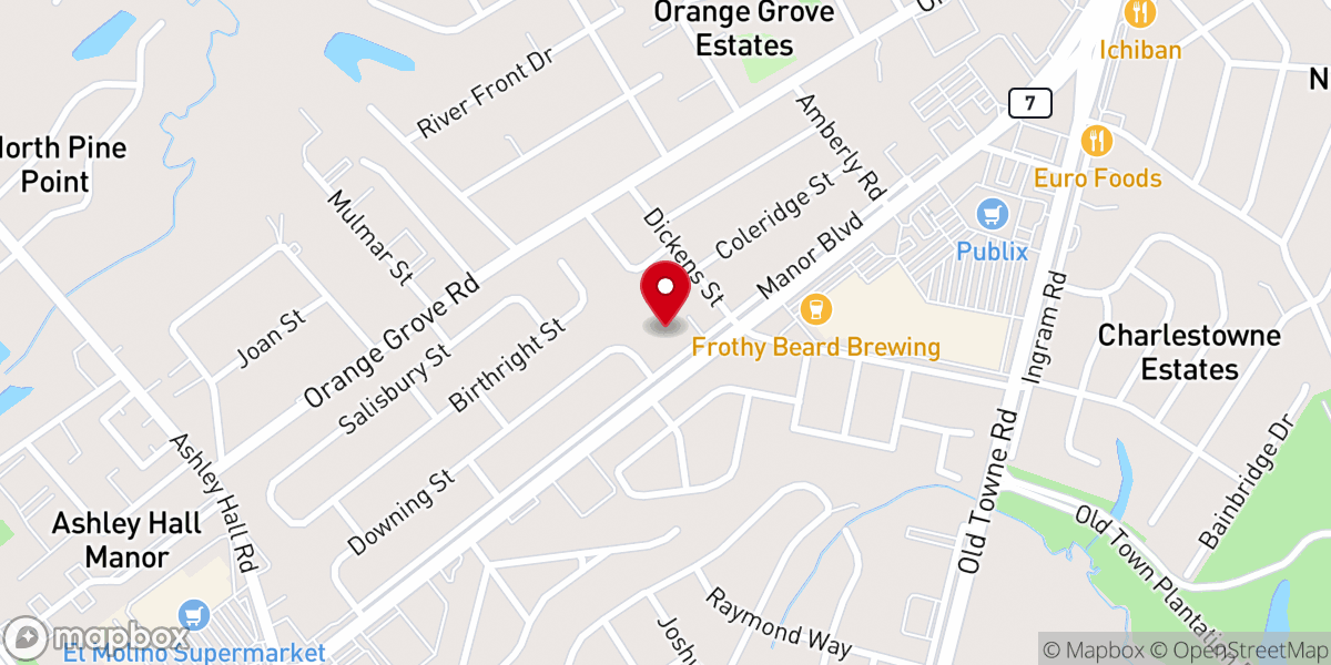 Map showing location of Calvary Lutheran (LCMS) Church