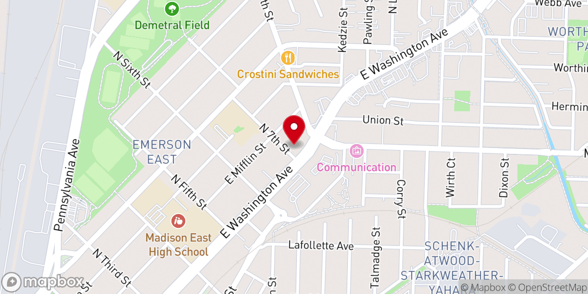 Map showing location of Assumption Greek Orthodox Church