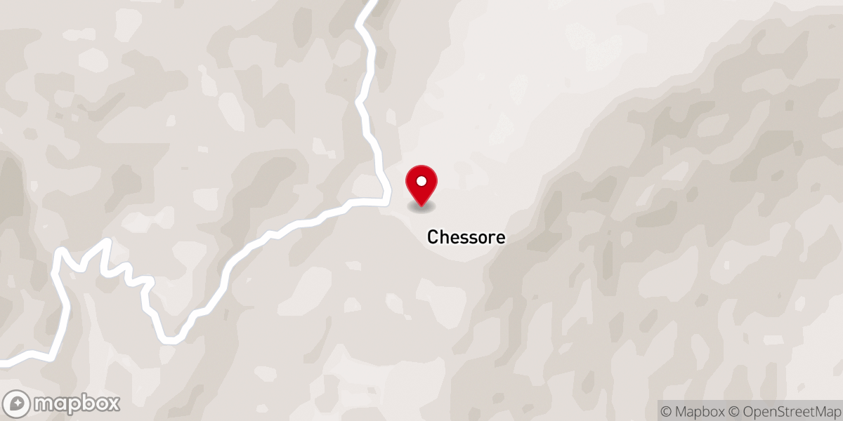 Map showing location of Chessore Town Baptist Church
