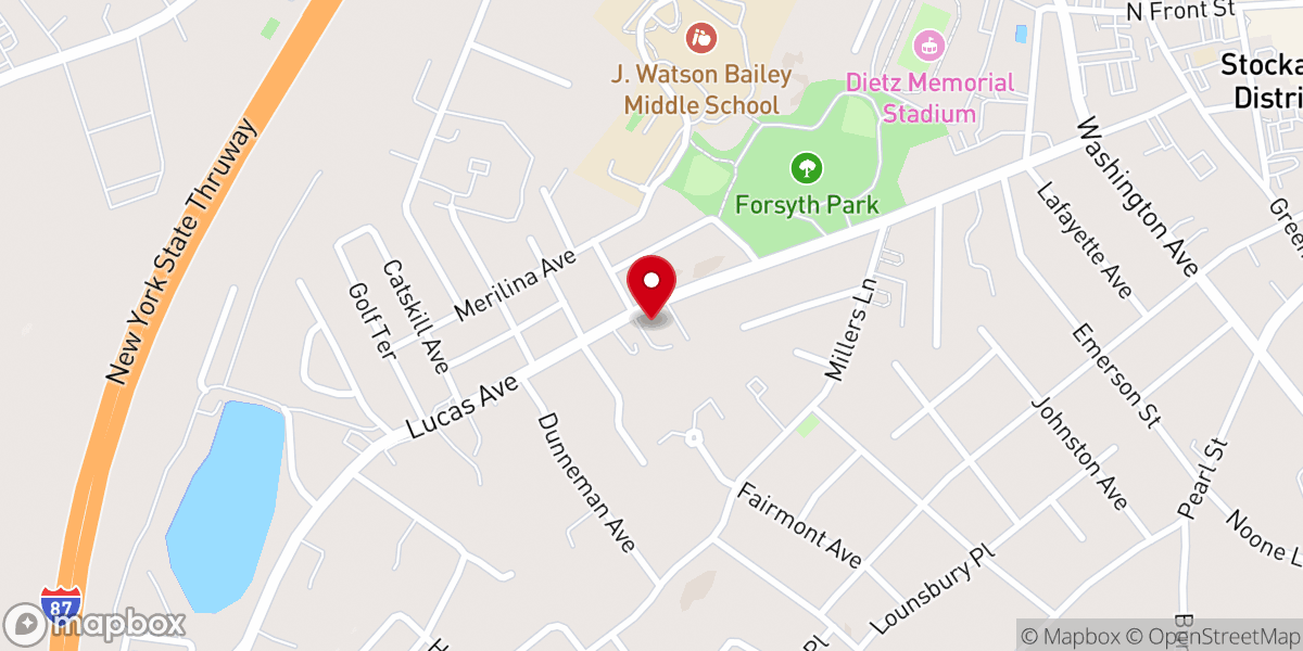 Map showing location of Congregation Agudas Achim