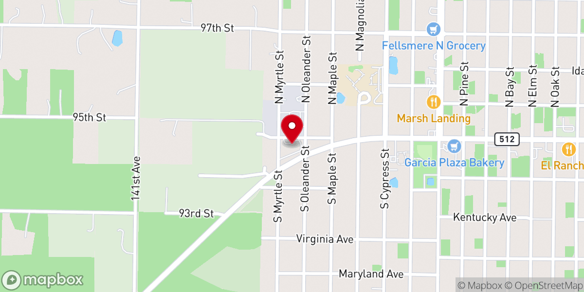 Map showing location of Ministerio Fe, Palabra y Santidad ² Fellsmere