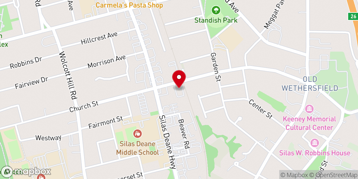 Map showing location of HQ Wethersfield