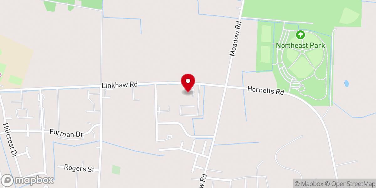 Map showing location of Refuge Pentecostal Church