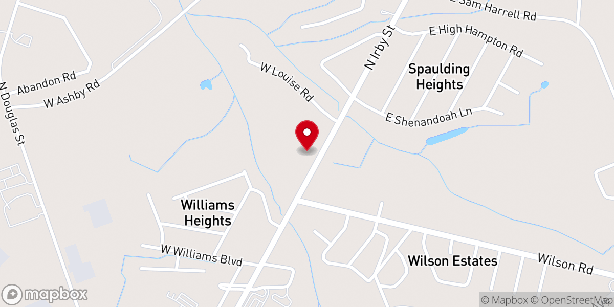 Map showing location of Solid Rock Baptist Church