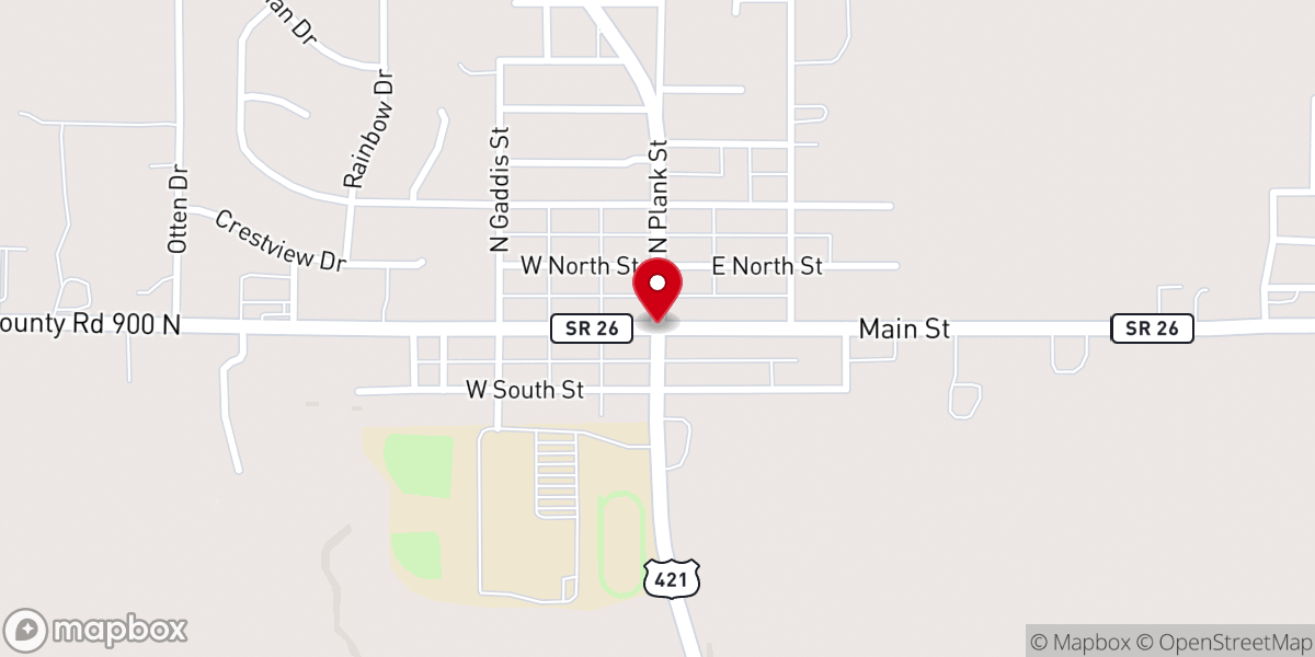 Map showing location of Rossville