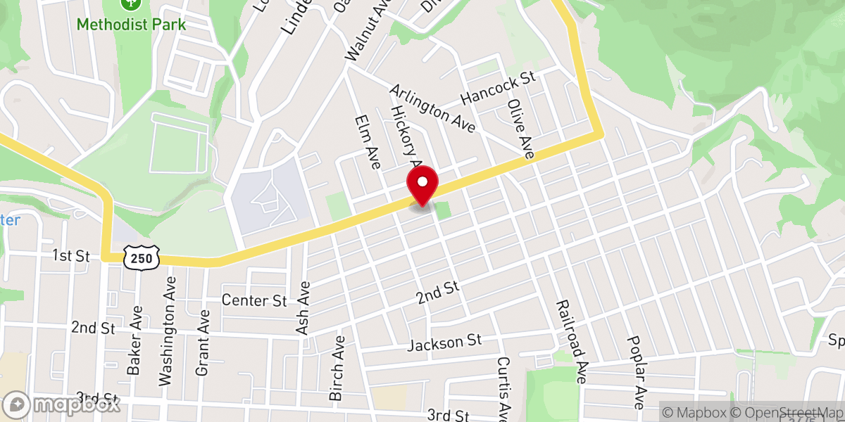 Map showing location of Christian Counseling Associates of West Virginia