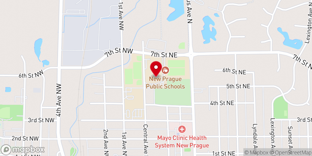 Map showing location of Calvary Church
