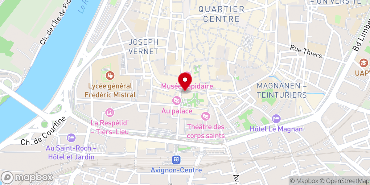 Map showing location of Temple Saint-Martial