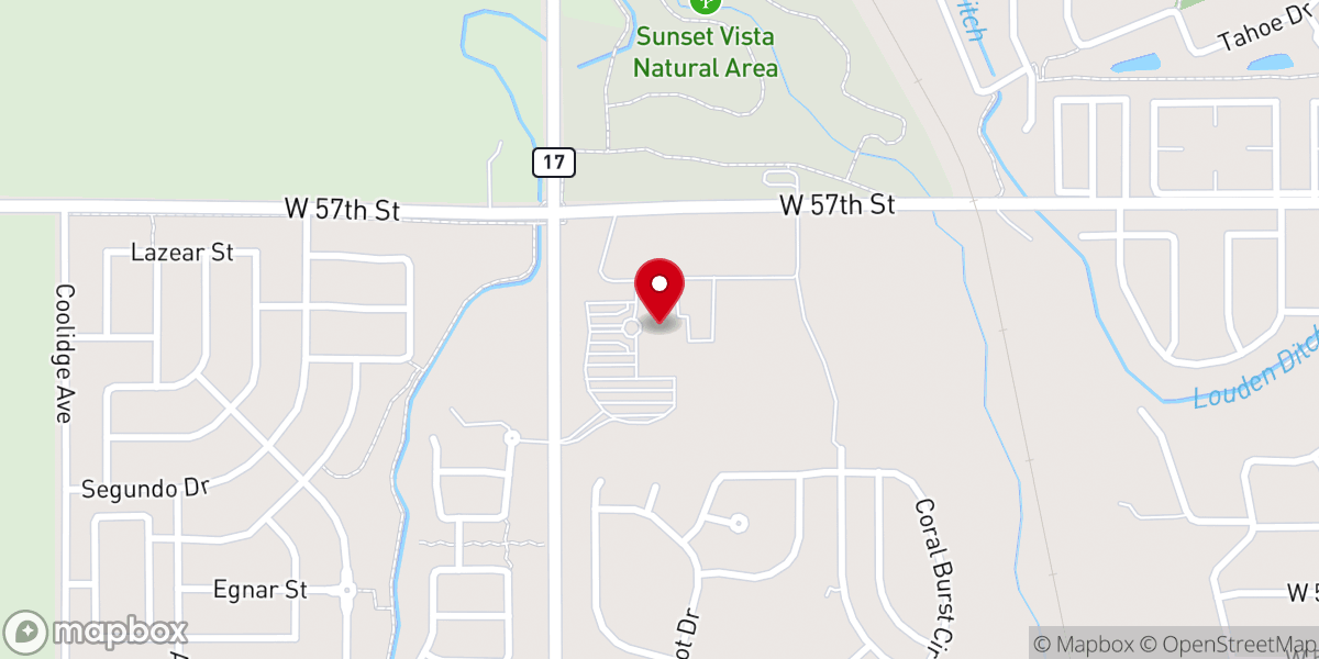 Map showing location of Crossroads Church