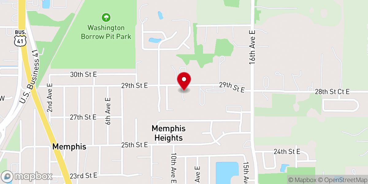 Map showing location of First Community Church of Palmetto