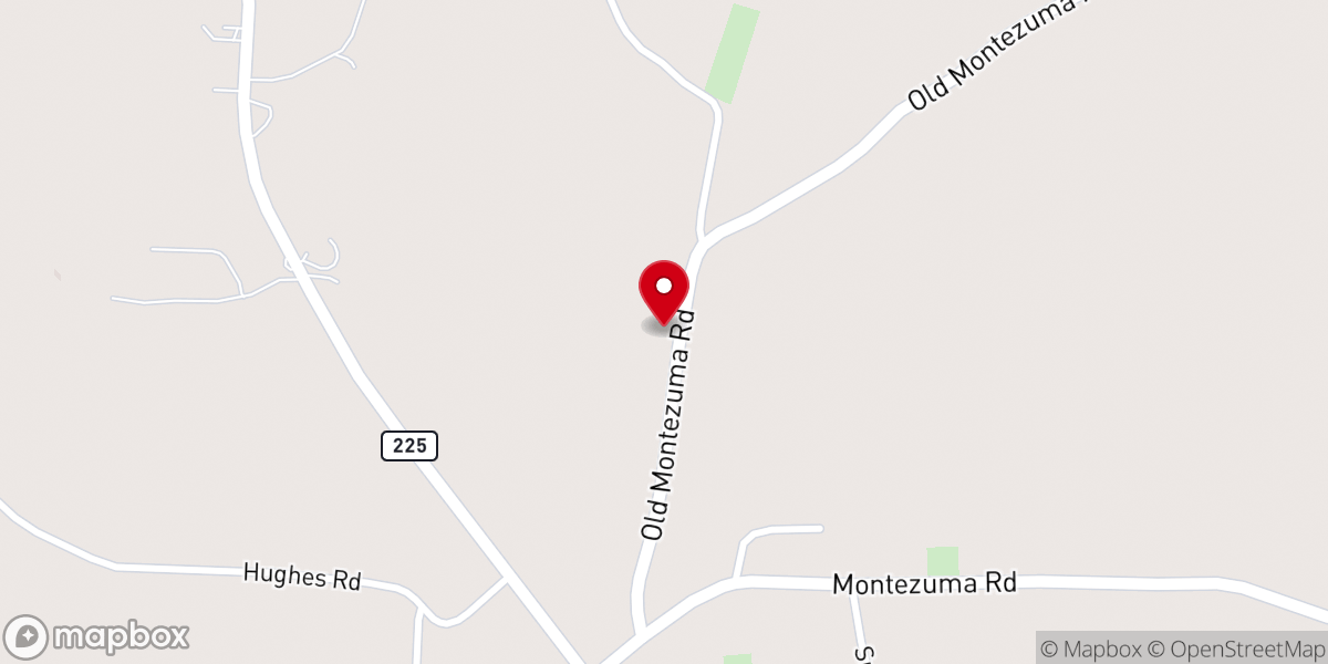 Map showing location of Montezuma CME Church