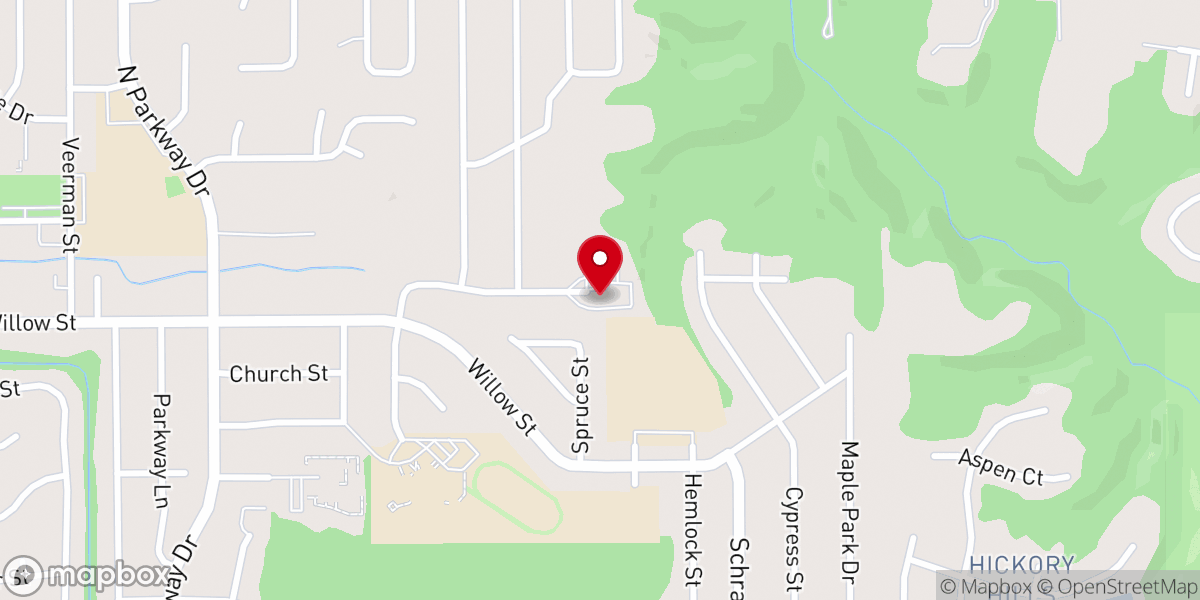 Map showing location of First Church of God